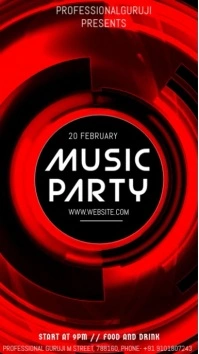 Black Neon  Jazz Night Music Concert, Youtube Short template