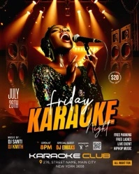 Black Neon  Karaoke And Ladies Night Party Instagram  Instagram Portrait template