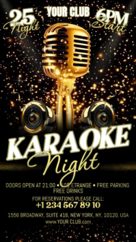 Black Neon Karaoke Night Digital Display Video template