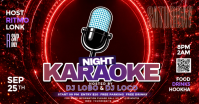 Black Karaoke Night Event Obraz udostępniany na Facebooku Template