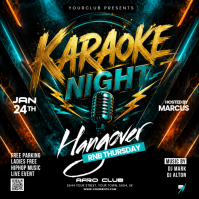 Black Karaoke Night Event Iphosti le-Instagram Template