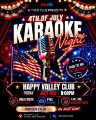 Black Neon Karaoke Night Instagram Portrait template