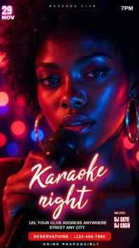 Noir Karaoke Night Instagram Story Template