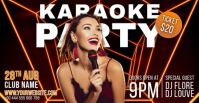 Preto Karaoke Party ปกอีเวนต์บน Facebook Template
