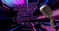 Black Neon Karaoke Party Iklan Facebook template