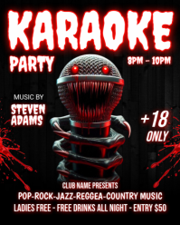 Preto Karaoke Party Instagram Portrait Template