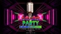 Black Neon Karaoke Party Pos Twitter template