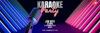 Black Neon Karaoke Party Tajuk Twitter template