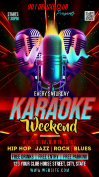 Negro Karaoke Night Event Instagram Story Template