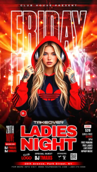 Negro Ladies Night Club Event Instagram Story Template