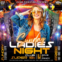Czarny Ladies Night Club Event Message Instagram Template