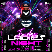 Black Ladies Night Club Event Instagram Post Template