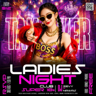 Black Ladies Night Club Event Instagram Plasing Template