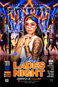 Noir Club Party Poster Template
