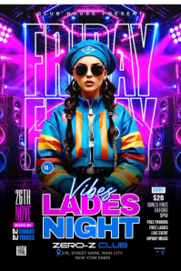 Black Ladies Night Club Event โปสเตอร์ Template