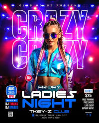 黑色 Ladies Night Event Instagram Portrait Template
