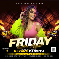 Black Ladies Night Event Instagram-bericht Template