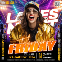Schwarz Ladies Night Event Instagram Plasing Template