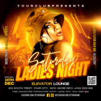 Black Neon Ladies Night Event Instagram Post Iphosti le-Instagram template