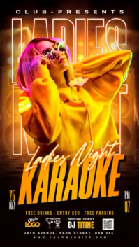 Black Neon Ladies Night Event Instagram Story Video Instagram-Story template