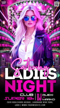 Negro Ladies Night Event เรื่องราวบน Instagram Template