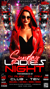 Black Ladies Night Event Instagram Story Template