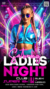 Black Ladies Night Event Instagram na Kuwento Template