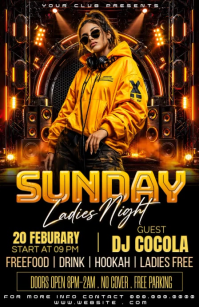 Negro Ladies Night Event แทบลอยด์ Template