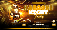 Negro Karaoke Night Event Obraz udostępniany na Facebooku Template