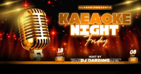 Black Karaoke Night Ibinahaging Larawan sa Facebook Template