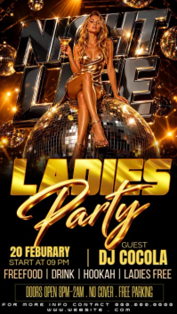 Black Ladies Night Party Instagram Story Template