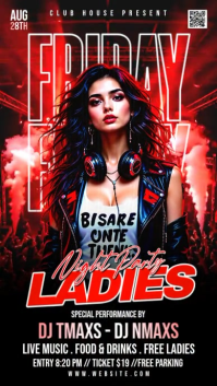 Noir Ladies Night Party Instagram-verhaal Template