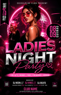 Noir Ladies Night Party Tabloïd Template