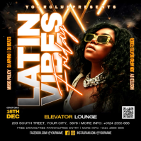 Black Neon Latin Music Event Instagram Post Video template