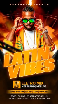 Black Latin DJ Night Reel Instagram Template