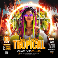 Black Neon Latin Party Instagram Post Video template