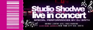 Black Neon Live Concert Email Header Video template