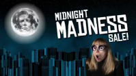 Czarny Midnight Madness Sale Digitalt display Template