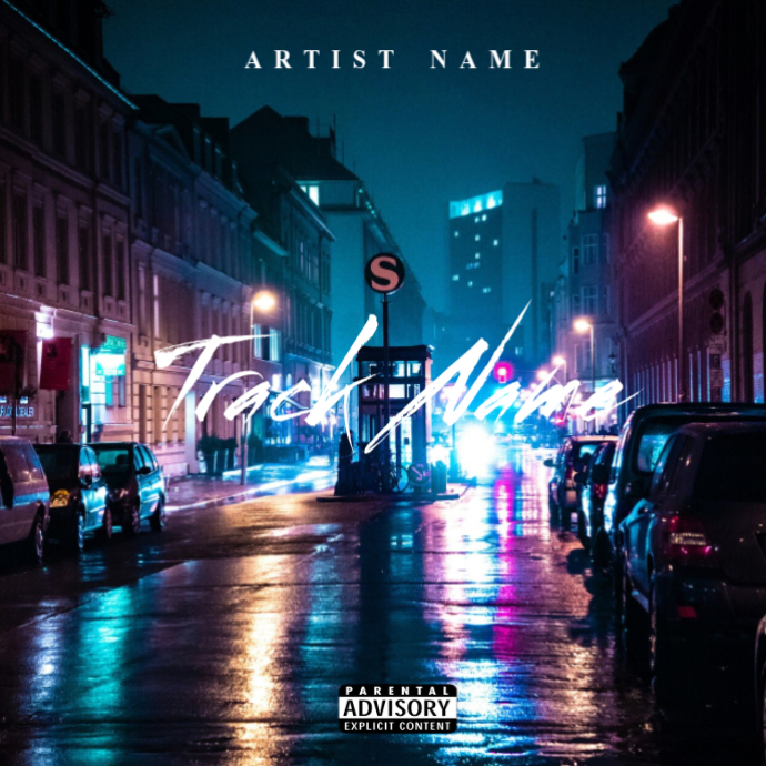 Plantilla de Black neon music album cover album cover | PosterMyWall