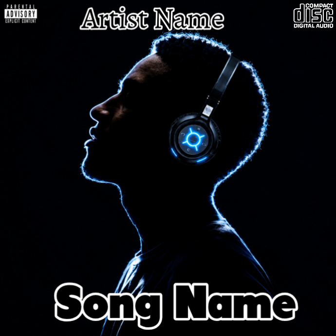 Plantilla de Black Neon Music Album Cover Album Cover | PosterMyWall
