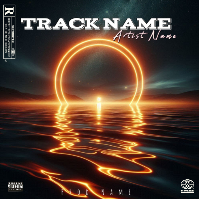 Plantilla de Black Neon Music Album Cover Album Cover | PosterMyWall