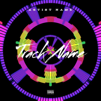 Black Neon Music Album Cover Album Cover Video template