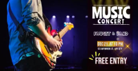 Black Music Concert Facebook begivenhed cover Template