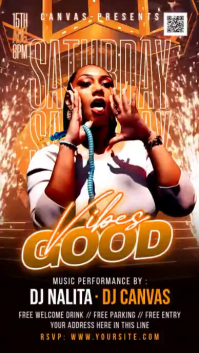 Black Neon Music Event Promotion Instagram Story Video Instagram-Story template