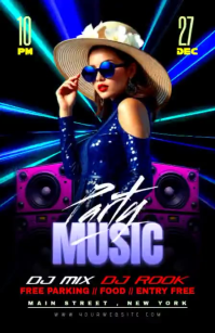 Nero Music Party Halv side bred Template