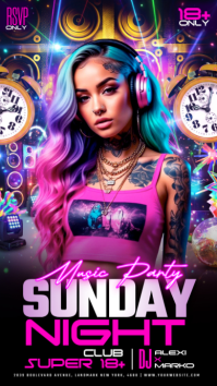 Black Music Party Instagram 快拍 Template