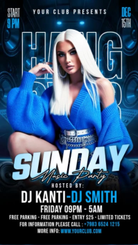 Hitam Music Party Historia de Instagram Template