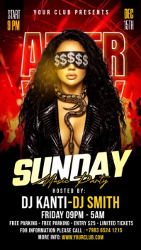 Black Neon Music Party Instagram Story Video Instagram-Story template