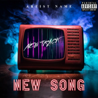 Black New Music Release Album Omslag Template