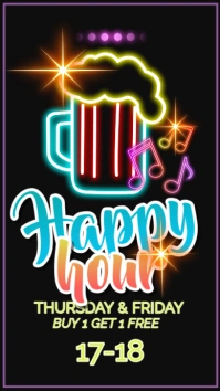 Black Neon Neon Colors Instagram Story template